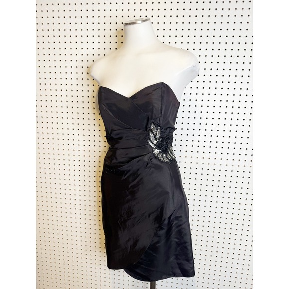 Nadine Dresses & Skirts - Vintage | 1980's Nadine LBD Black Strapless Cocktail Dress Size 7/8
